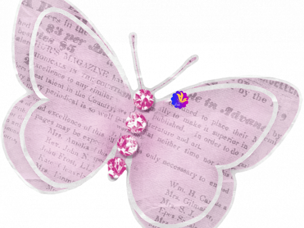 Pink Writing Butterfly - CREATIVE MEMORIES