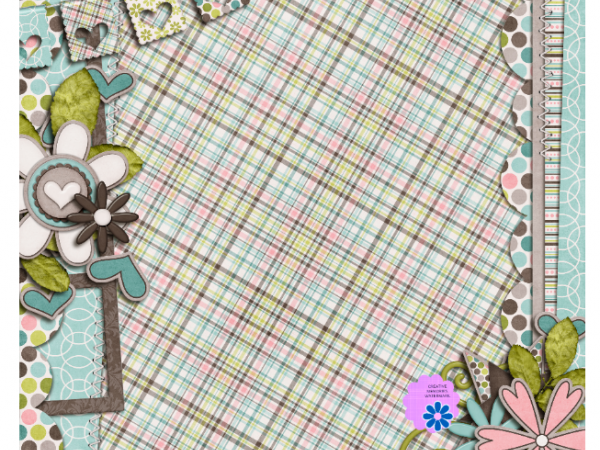 Plaid Flower Page - CREATIVE MEMORIES