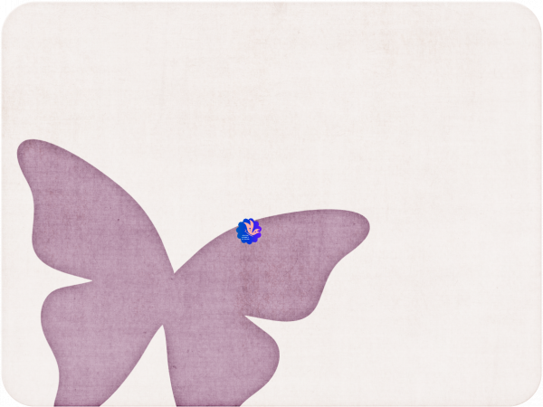 Purple Butterfly On White - CREATIVE MEMORIES