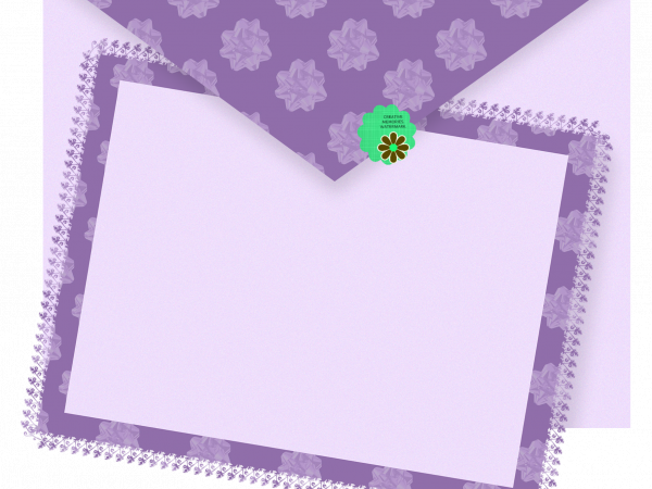 Purple Flower Envelope Mat - CREATIVE MEMORIES