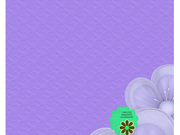 Purple Flower Tag - CREATIVE MEMORIES