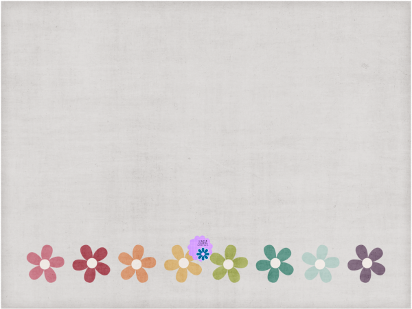 Rainbow Flowers On Bottom - CREATIVE MEMORIES