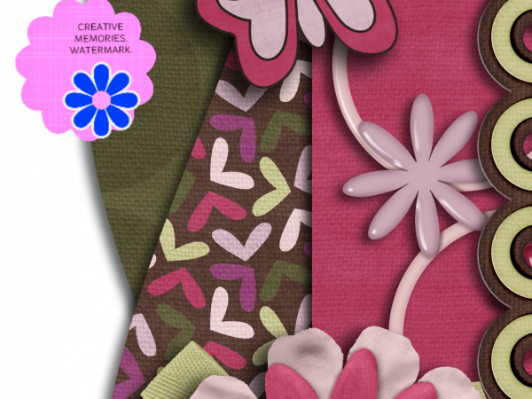 Ribbon Border Flower - CREATIVE MEMORIES