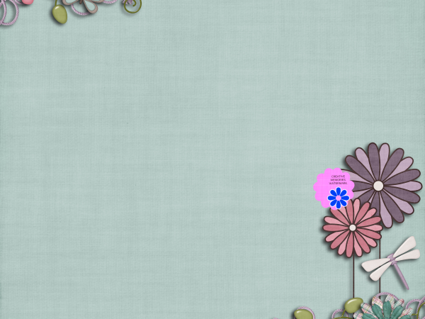 Teal Flower Page - CREATIVE MEMORIES