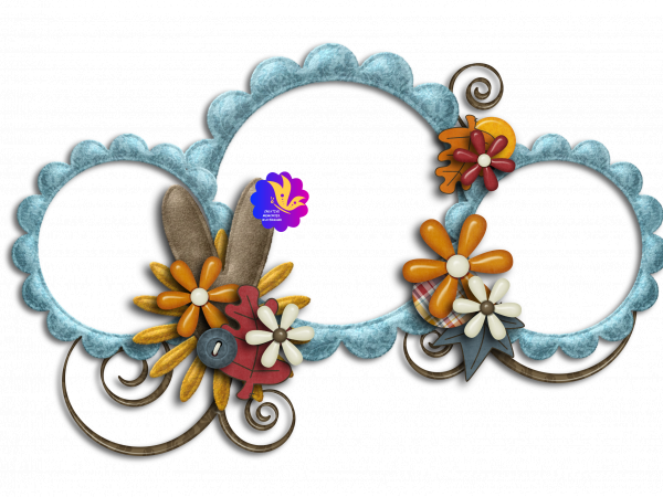 Three Blue Frame. Autumn - CREATIVE MEMORIES