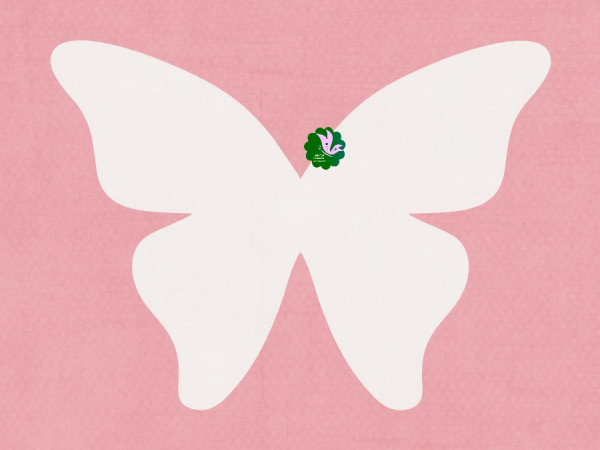White Butterfly On Pink - CREATIVE MEMORIES