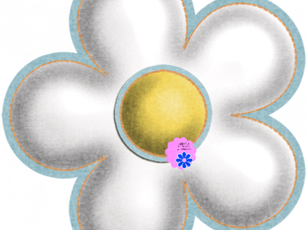 White Flower Button - CREATIVE MEMORIES