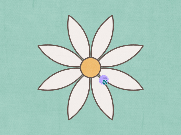 White Flower On Blue - CREATIVE MEMORIES