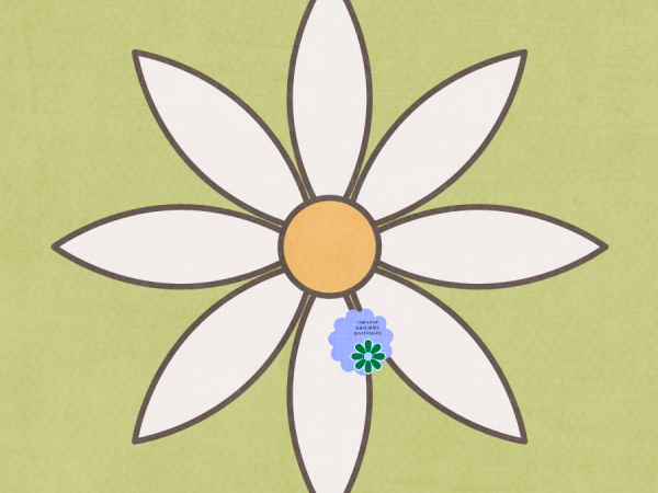 White Flower On Green - CREATIVE MEMORIES