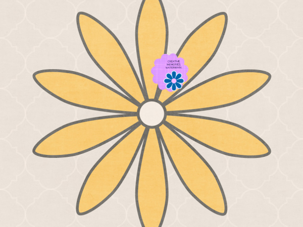 Yellow Flower On Page - CREATIVE MEMORIES