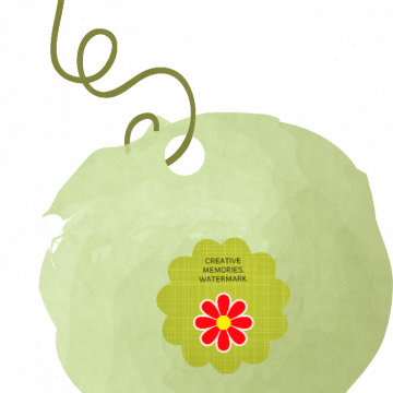 Green Round Tag - CREATIVE MEMORIES