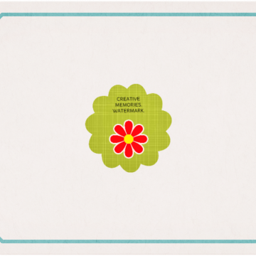 My Spring Journal Bracket White-BLUE OUTLINE - CREATIVE MEMORIES