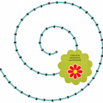 Taste Of Spring Stitching Swirl-BLUE  - CREATIVE MEMORIES