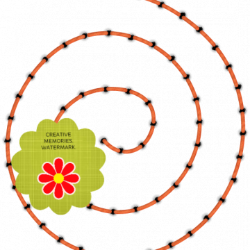 Taste Of Spring Stitching Swirl-ORANGE - CREATIVE MEMORIES