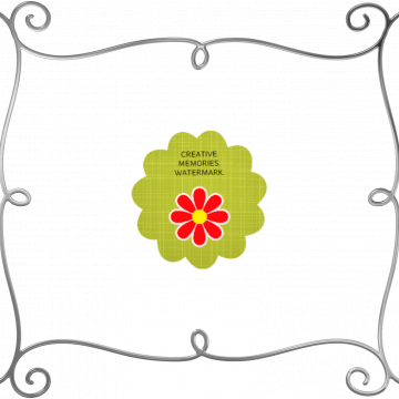 Achievement Frame. Silver Swirl Landscape - CREATIVE MEMORIES