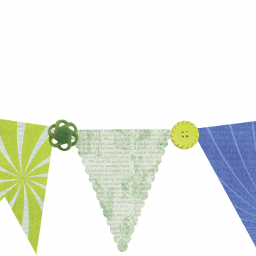 Blue Yellow Banner - CREATIVE MEMORIES