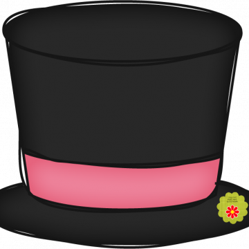 Pink Ribbon On Top Hat - CREATIVE MEMORIES - WEDDINGS