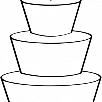 Wedding Cake Outline - CREATIVE MEMORIES - WEDDINGS