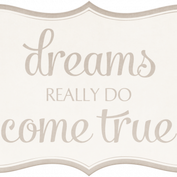 Wedding Story Brown Word Art Dreams Really Do Come True - CREATIVE MEMORIES