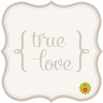 Wedding Story Brown Word Art True Love - CREATIVE MEMORIES