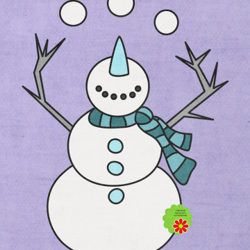 Snowman On Purple - CREATIVE MEMORIES