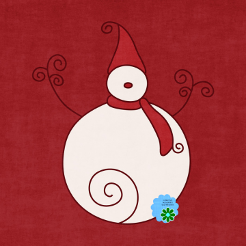 Snowman On Red - CREATIVE MEMORIES