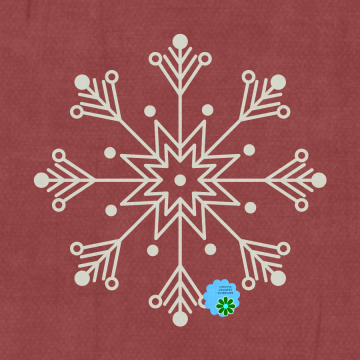 White Snowflake On Red - CREATIVE MEMORIES