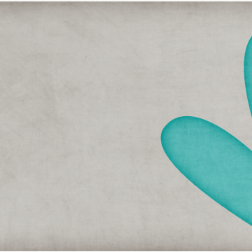 Storyteller. Tag Gray With Turquoise Heart - CREATIVE MEMORIES