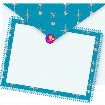 Blue Winter Envelope Mat - CREATIVE MEMORIES