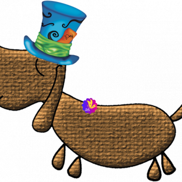 Brown Dog With Hat - CREATIVE MEMORIES