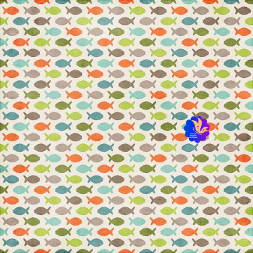 Coloured Fish Wallpaper - CREATIVE MEMORIES