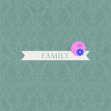 Family Pennant On Blue - CREATIVE MEMORIES