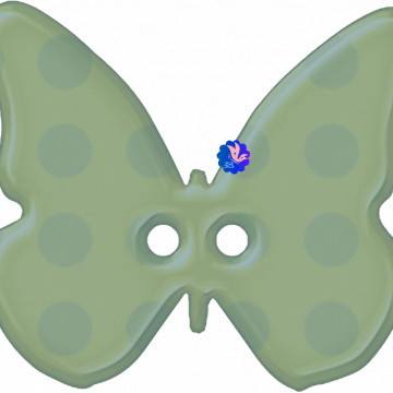 Green Butterfly Button - CREATIVE MEMORIES