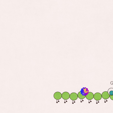 Green Caterpillar On Pink - CREATIVE MEMORIES
