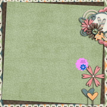 Green Flower Page - CREATIVE MEMORIES