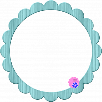 Its A Boy Frame. Round Scallop Blue - CREATIVE MEMORIES