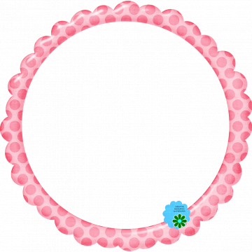 Lil Princess Frame Circle. Dotted Scallop - CREATIVE MEMORIES