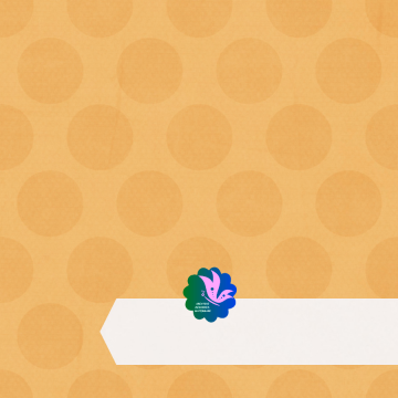 Orange Dots Label - CREATIVE MEMORIES