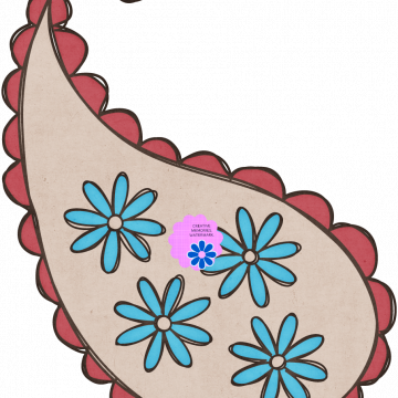 Paisley Blue Flower - CREATIVE MEMORIES