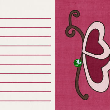 Pink Butterfly. Half Page - CREATIVE MEMORIES