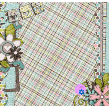 Plaid Flower Page - CREATIVE MEMORIES