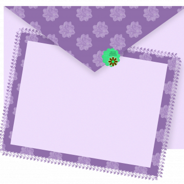 Purple Flower Envelope Mat - CREATIVE MEMORIES