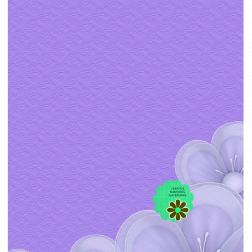 Purple Flower Tag - CREATIVE MEMORIES