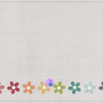 Rainbow Flowers On Bottom - CREATIVE MEMORIES