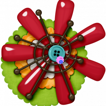 Red Flower Cluster - CREATIVE MEMORIES