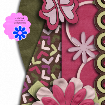 Ribbon Border Flower - CREATIVE MEMORIES