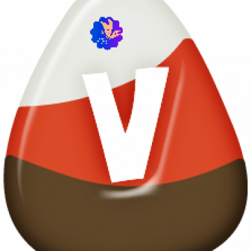 Lowercase V Candy Corn - CREATIVE MEMORIES