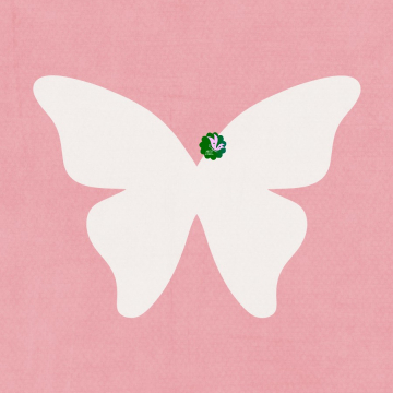 White Butterfly On Pink - CREATIVE MEMORIES