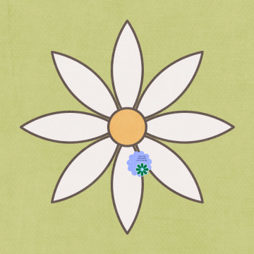 White Flower On Green - CREATIVE MEMORIES