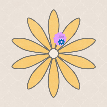 Yellow Flower On Page - CREATIVE MEMORIES